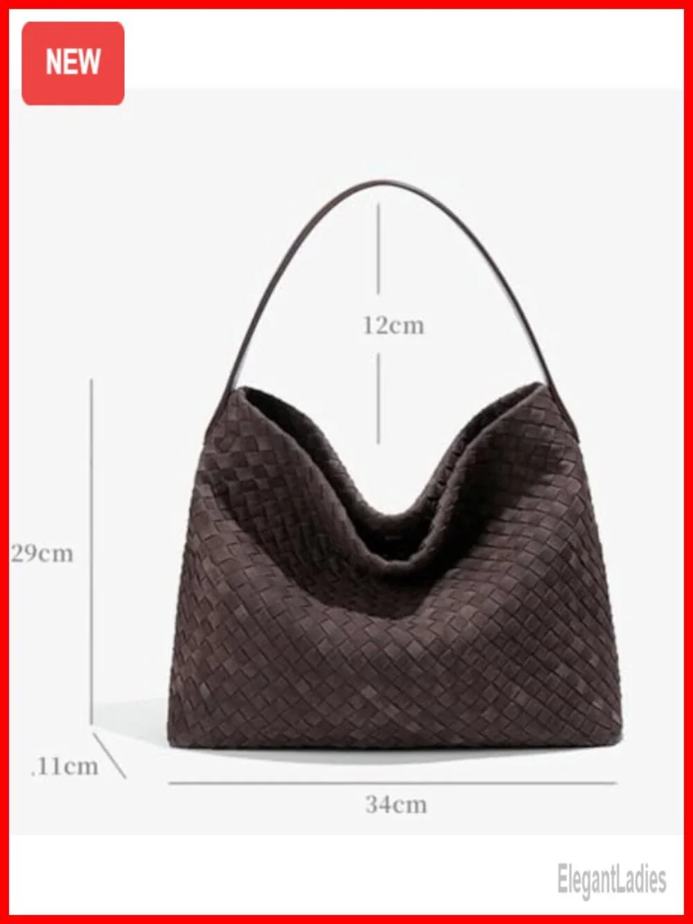 Woven Faux Suede Tote Bag Women Slouchy Hobo Purse Shoulder Handbag Satchel